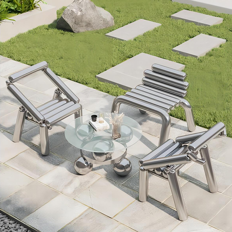 Sedia in acciaio inossidabile, - Outdoor Furniture Luxury recensione e prezzo